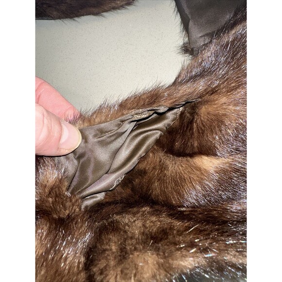 Vintage 20's Evans Chicago Fur Mink Stole Collar Wrap Shawl Camel Fully Lined - Picture 7 of 15